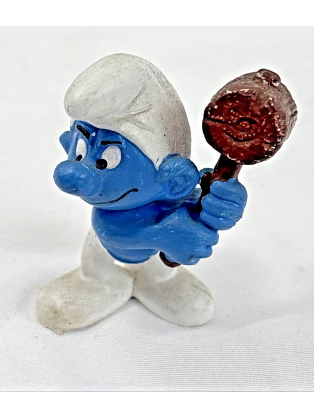 Smurfs 20039 Mallet Smurf Wood Sledgehammer Vtg Figure PVC Schleich Figurine